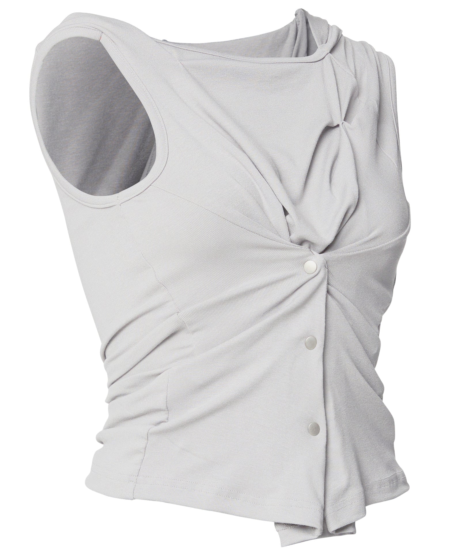 Asymmetric Snap Hoodie