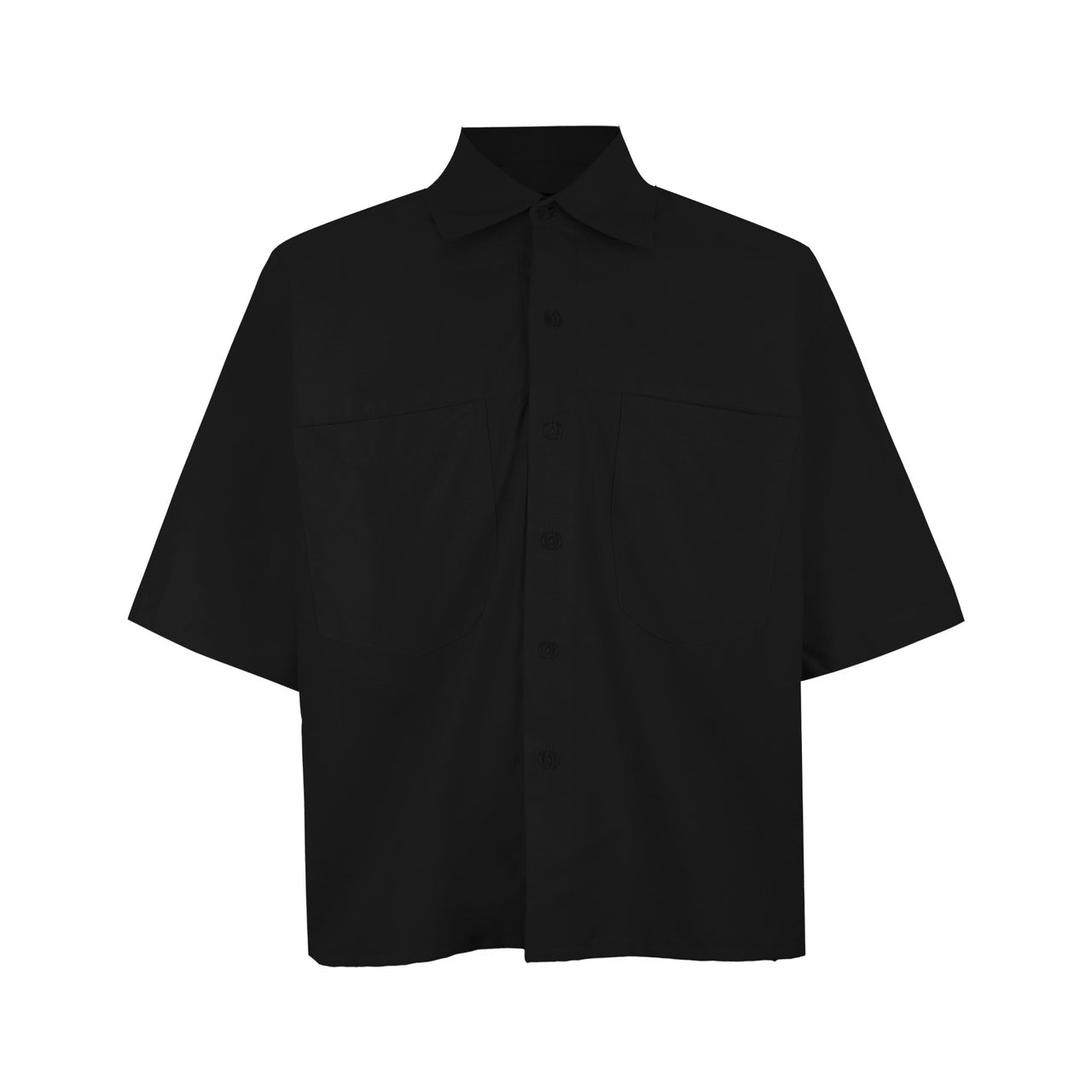 AA Crop Cuban Shirt - Black