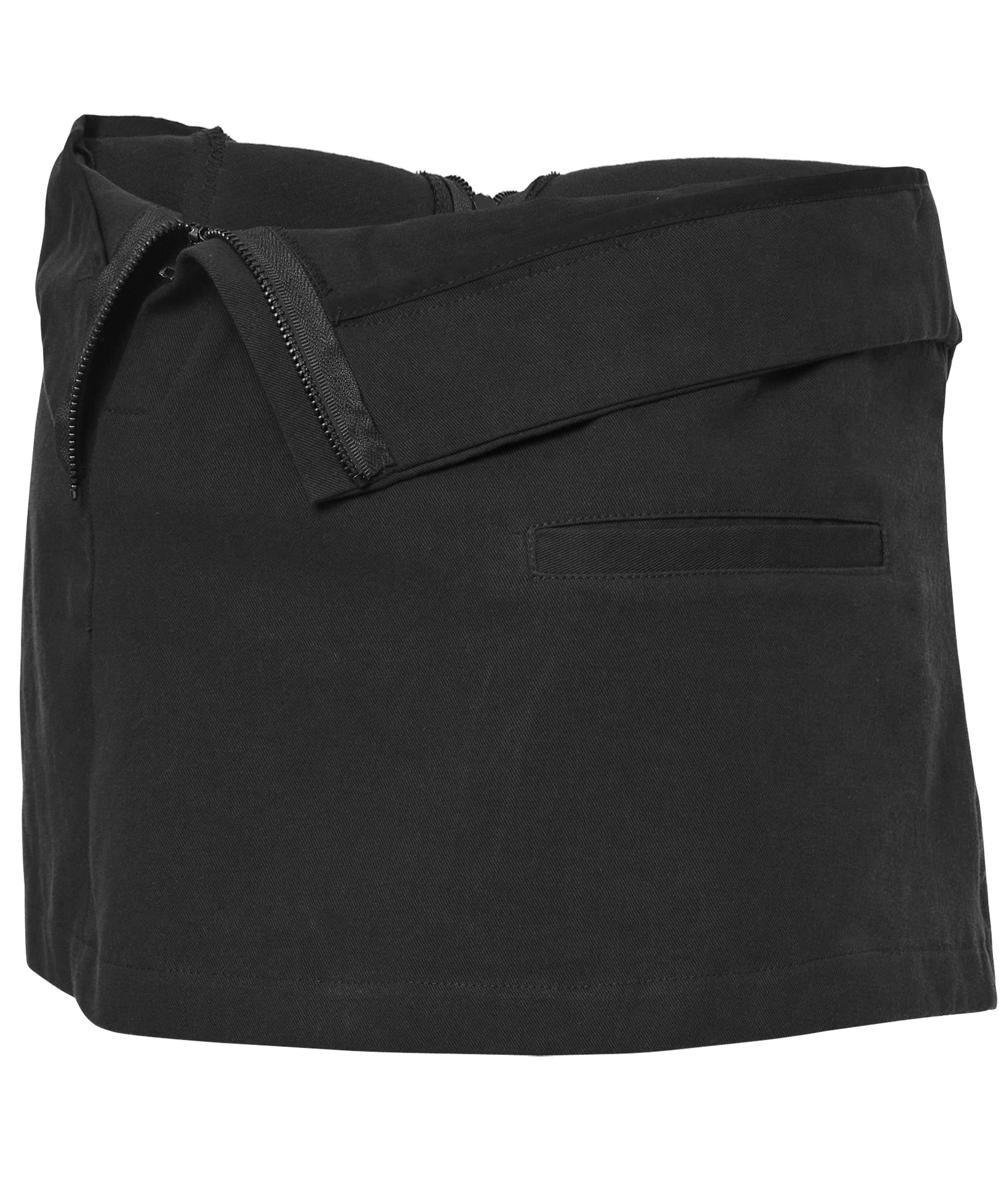 Asymmetrical Folded Skirt (Black)