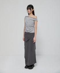 Braided Drape One-Shoulder Top
