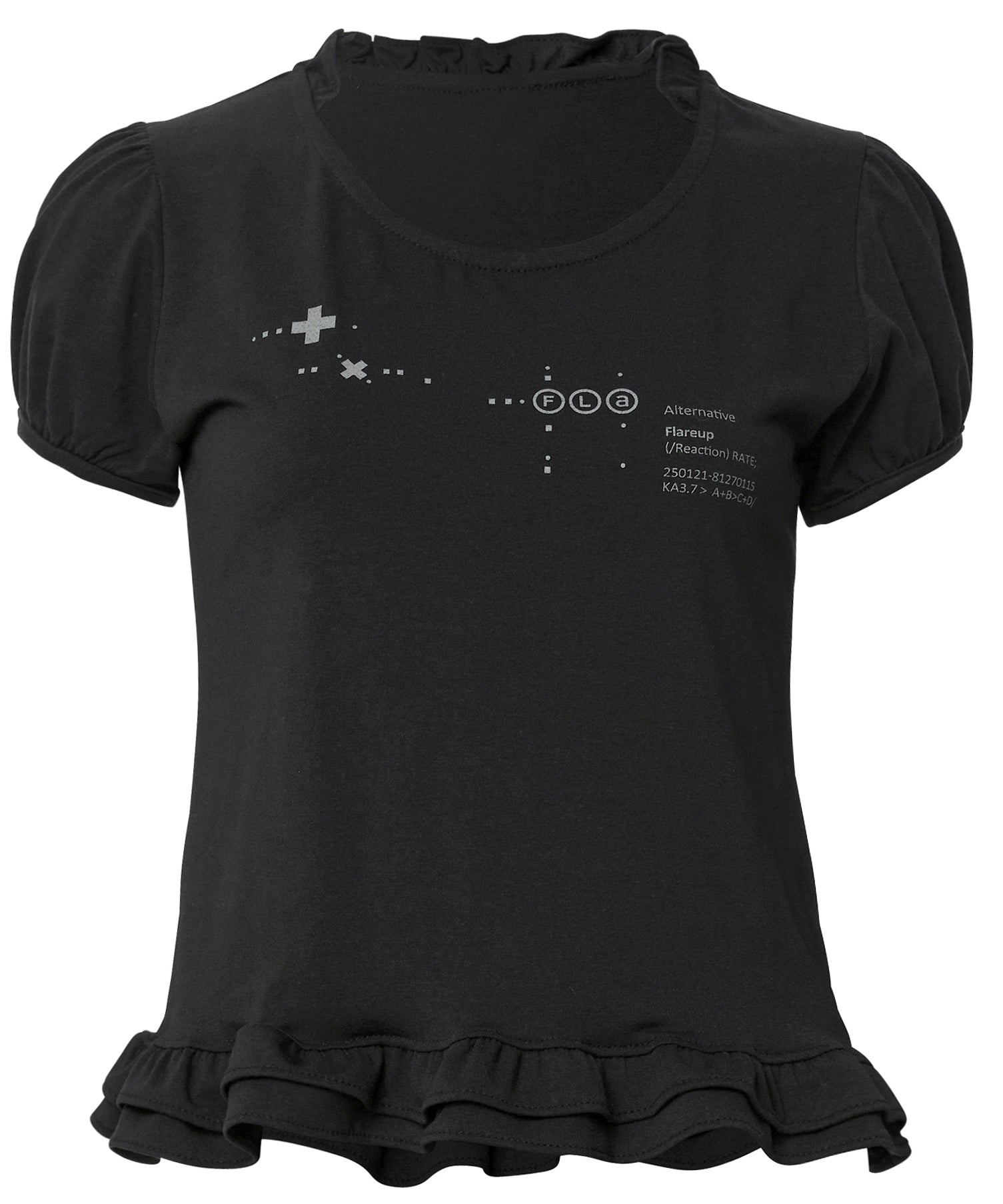Muta Frill Puff T-Shirt (Black)