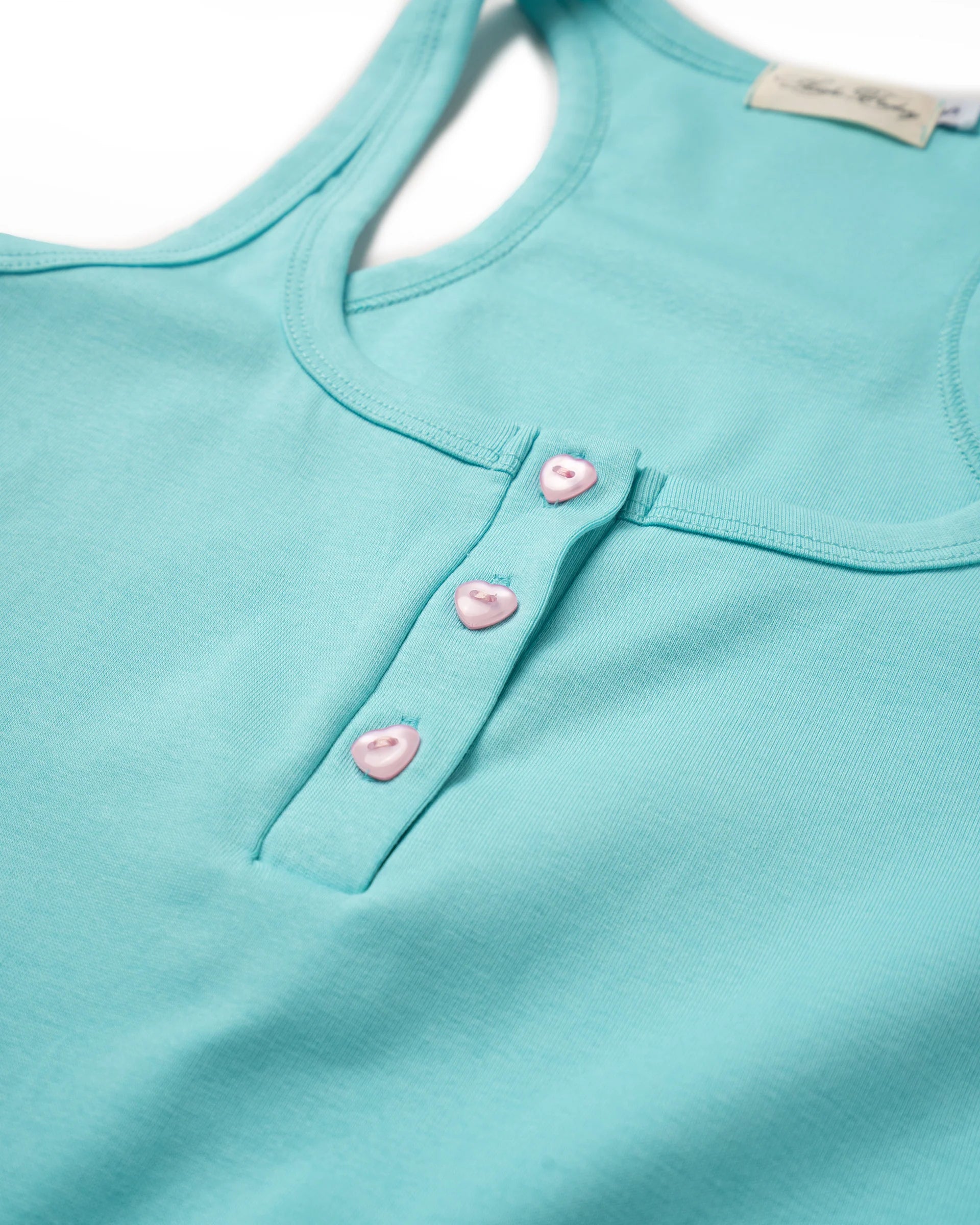 Tank Heart Henley (Teal)