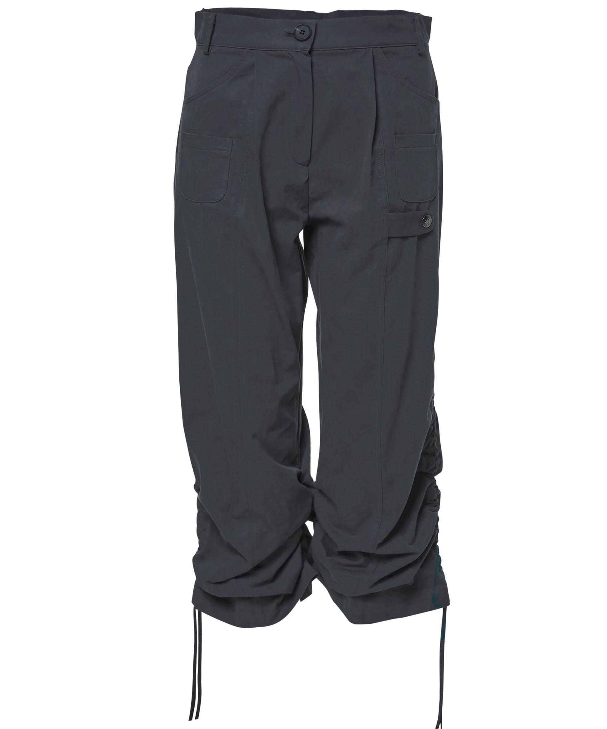 Structured Capri Pants (Dark Gray)