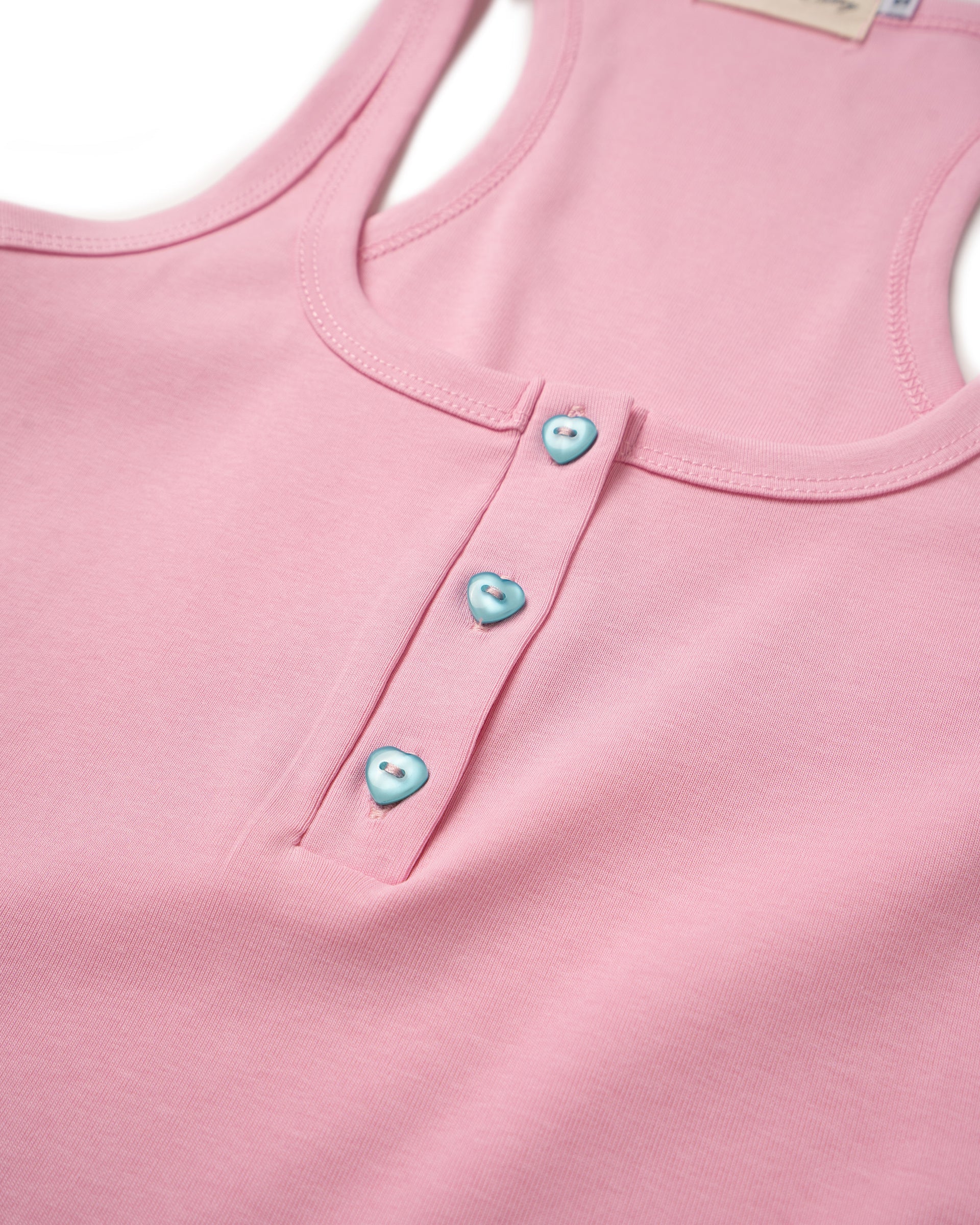 Tank Heart Henley (Pink)
