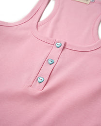 Tank Heart Henley (Pink)