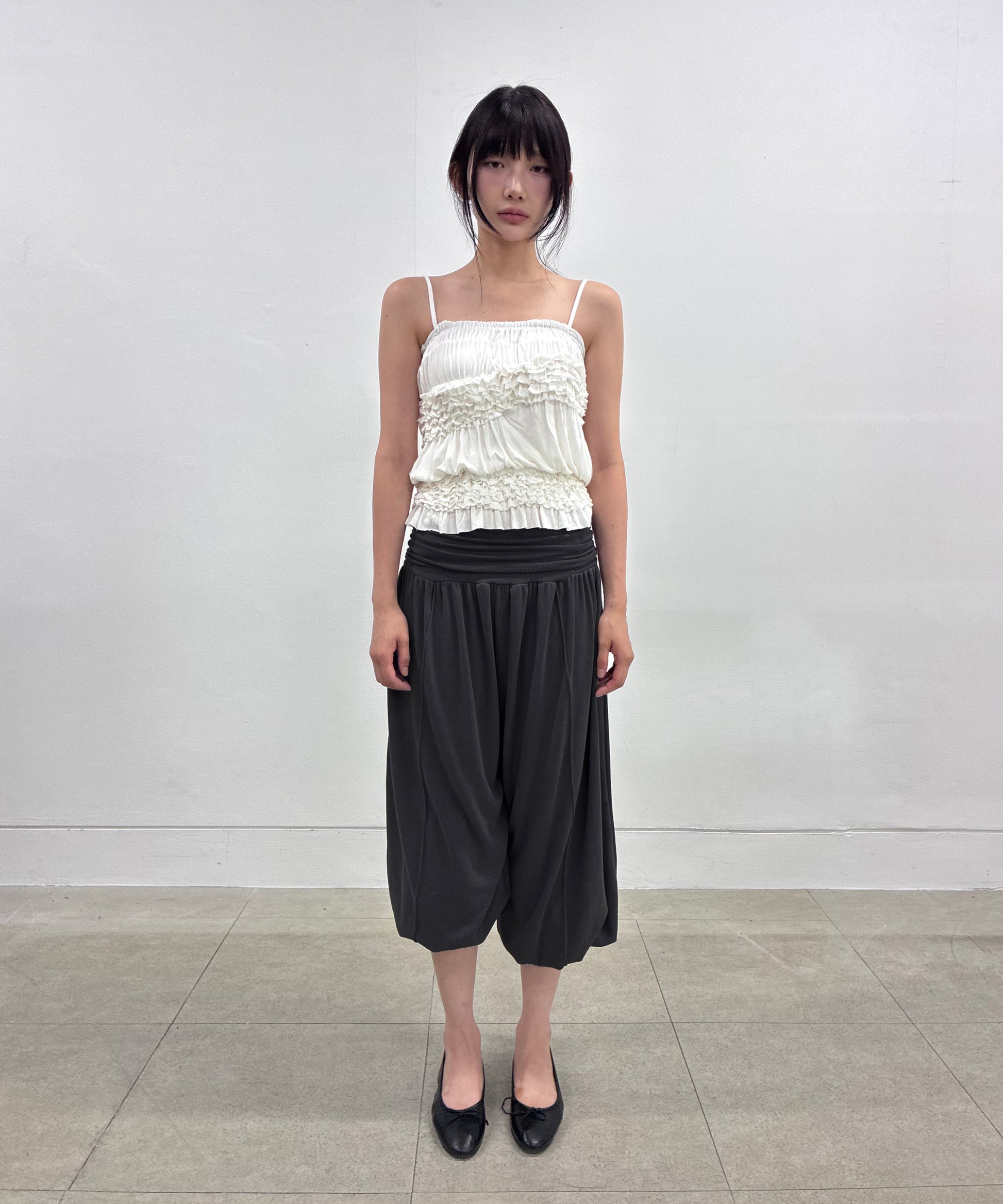 Wide Capri Pants (Black)