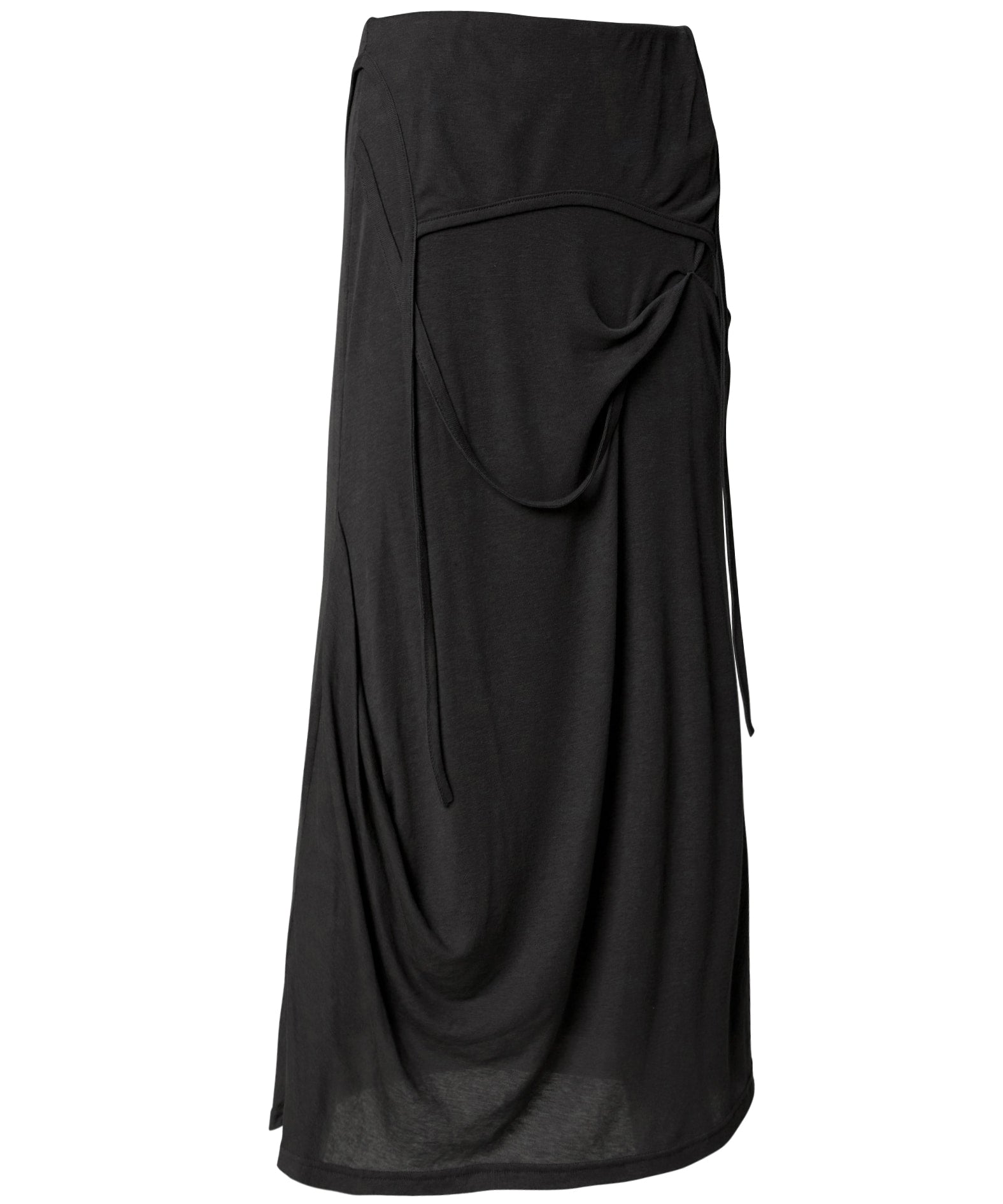 Asymmetrical Draped Long Skirt