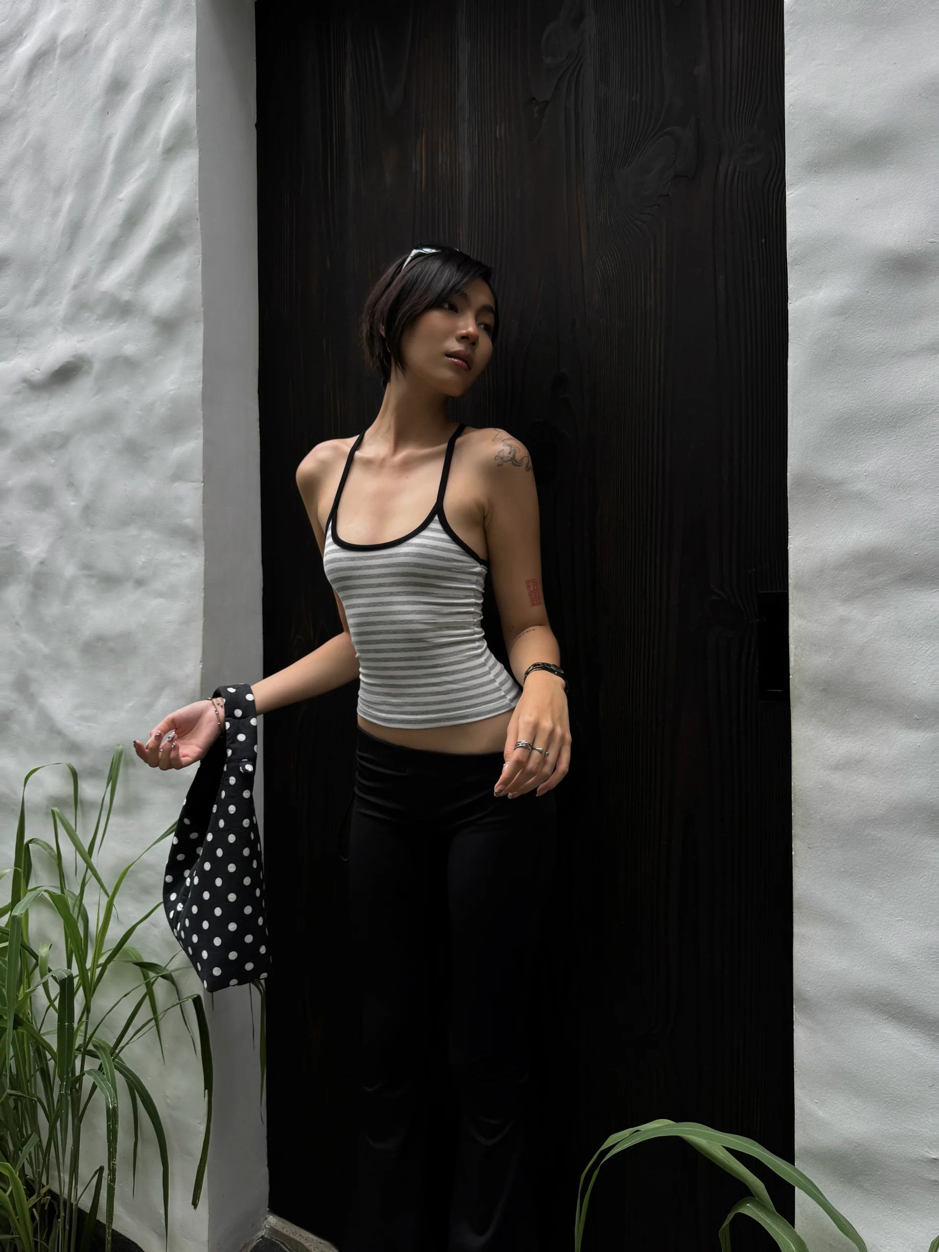 Racer Tank (White Stripe)