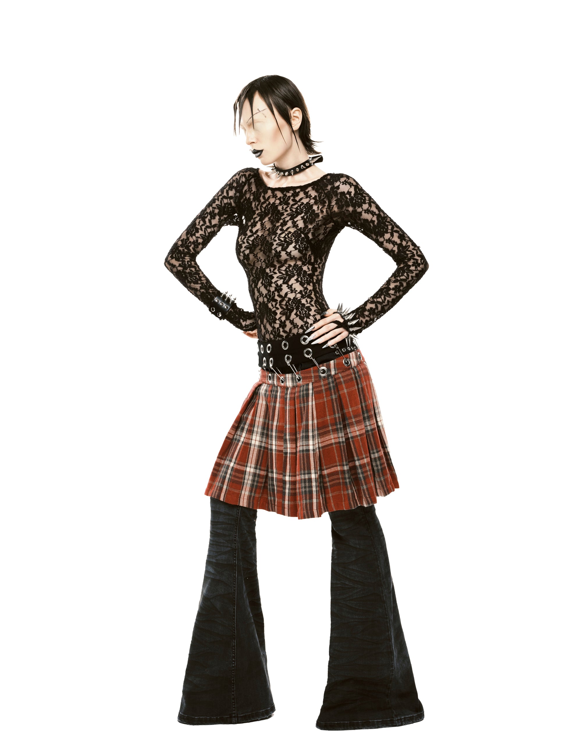 Vintage Scott Pin Skirt (Red)