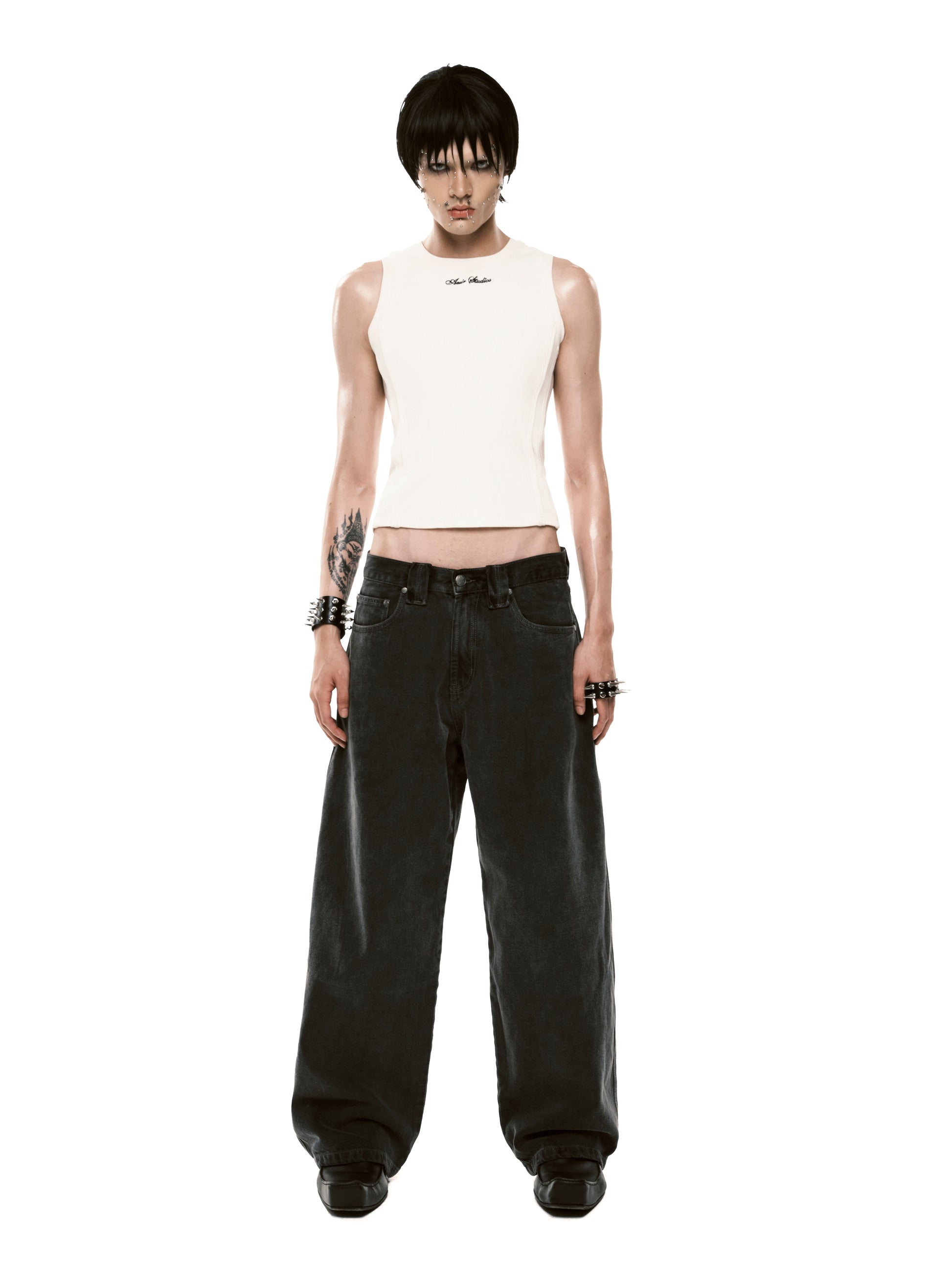 Classic Balloon Jeans (Dark Grey)