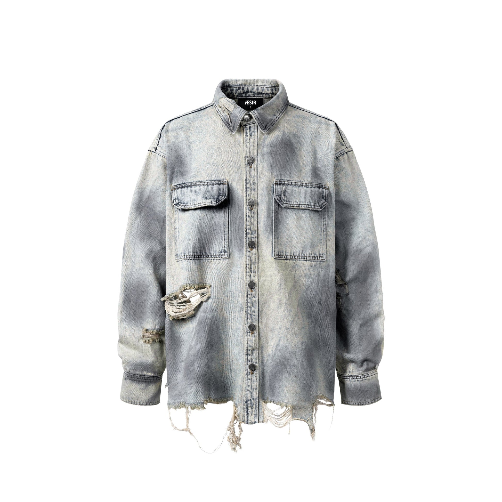 Felon Ripped Back Shirt (Blue)