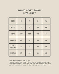 Bamboo Rivet Shorts (Beige)