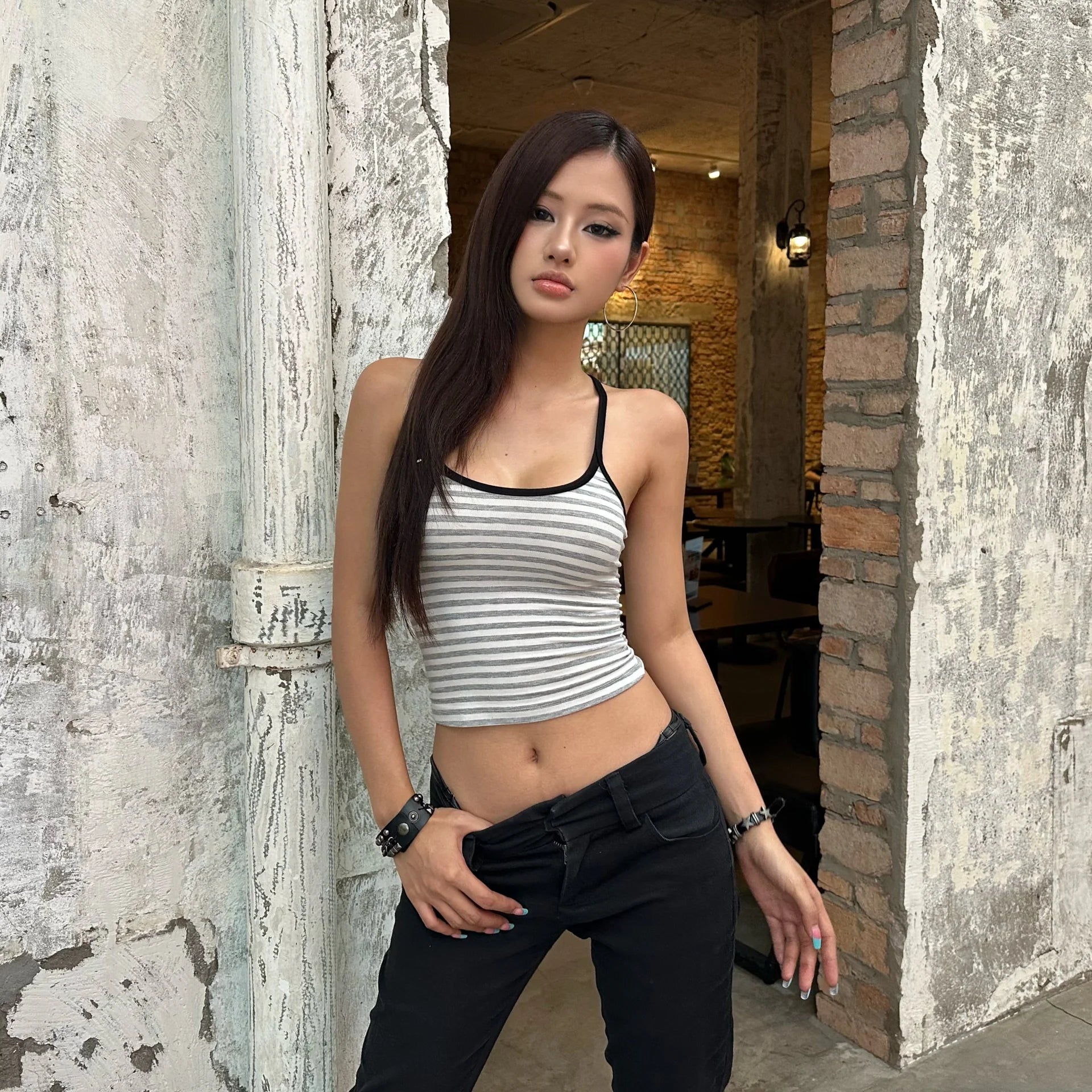 Racer Tank (White Stripe)