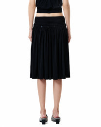 Drape Midi Skirt - Noir