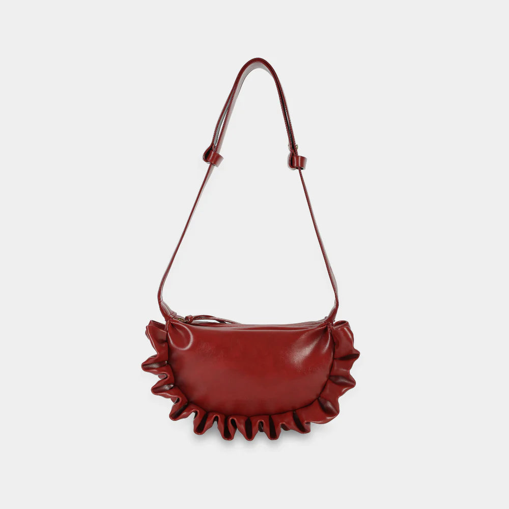 Lace Ruffles Bag (Red Cherry)