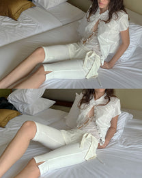 Alma Capri Pants (Ivory White)