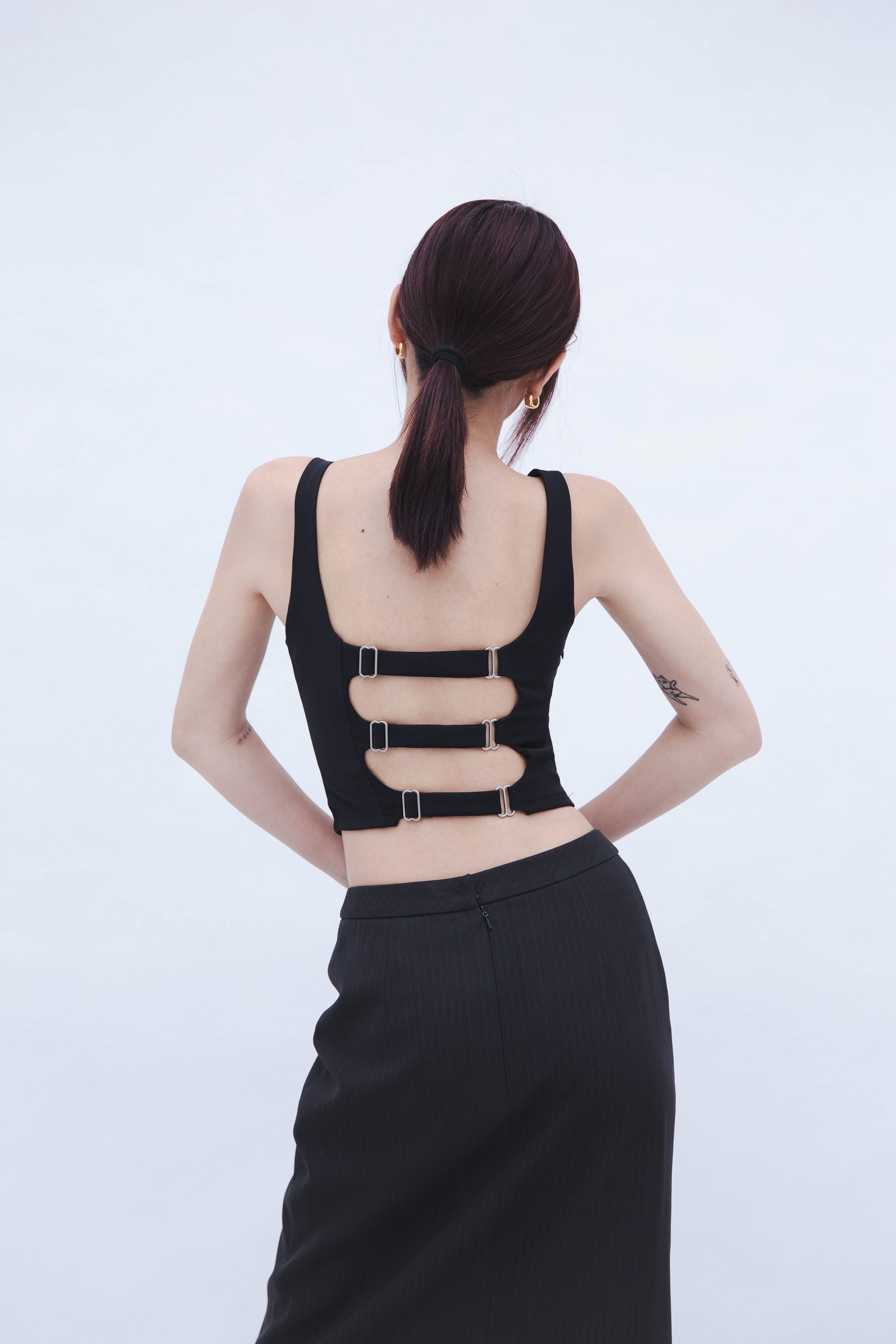 CUT-OUT-CORSET - BLACK