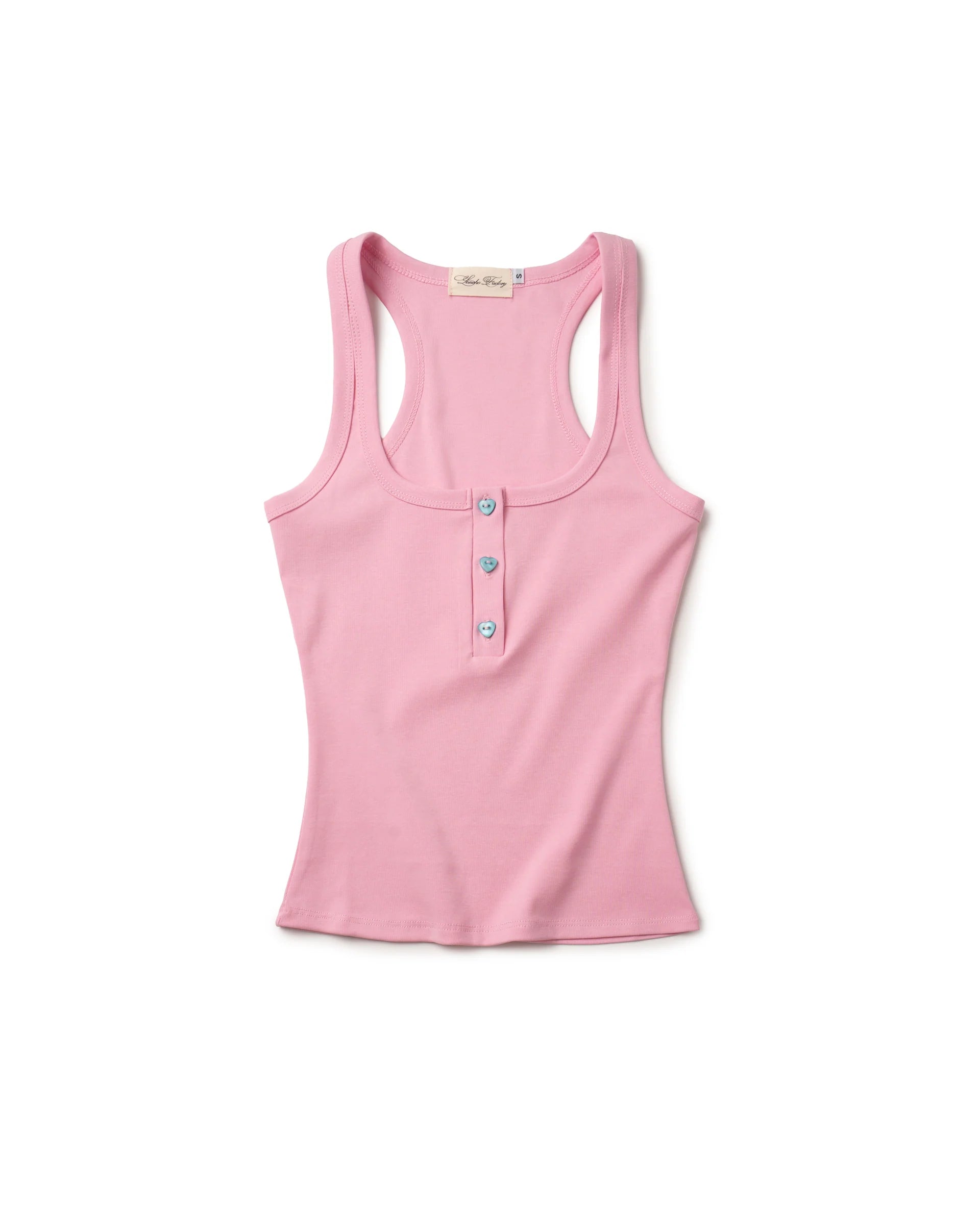 Tank Heart Henley (Pink)