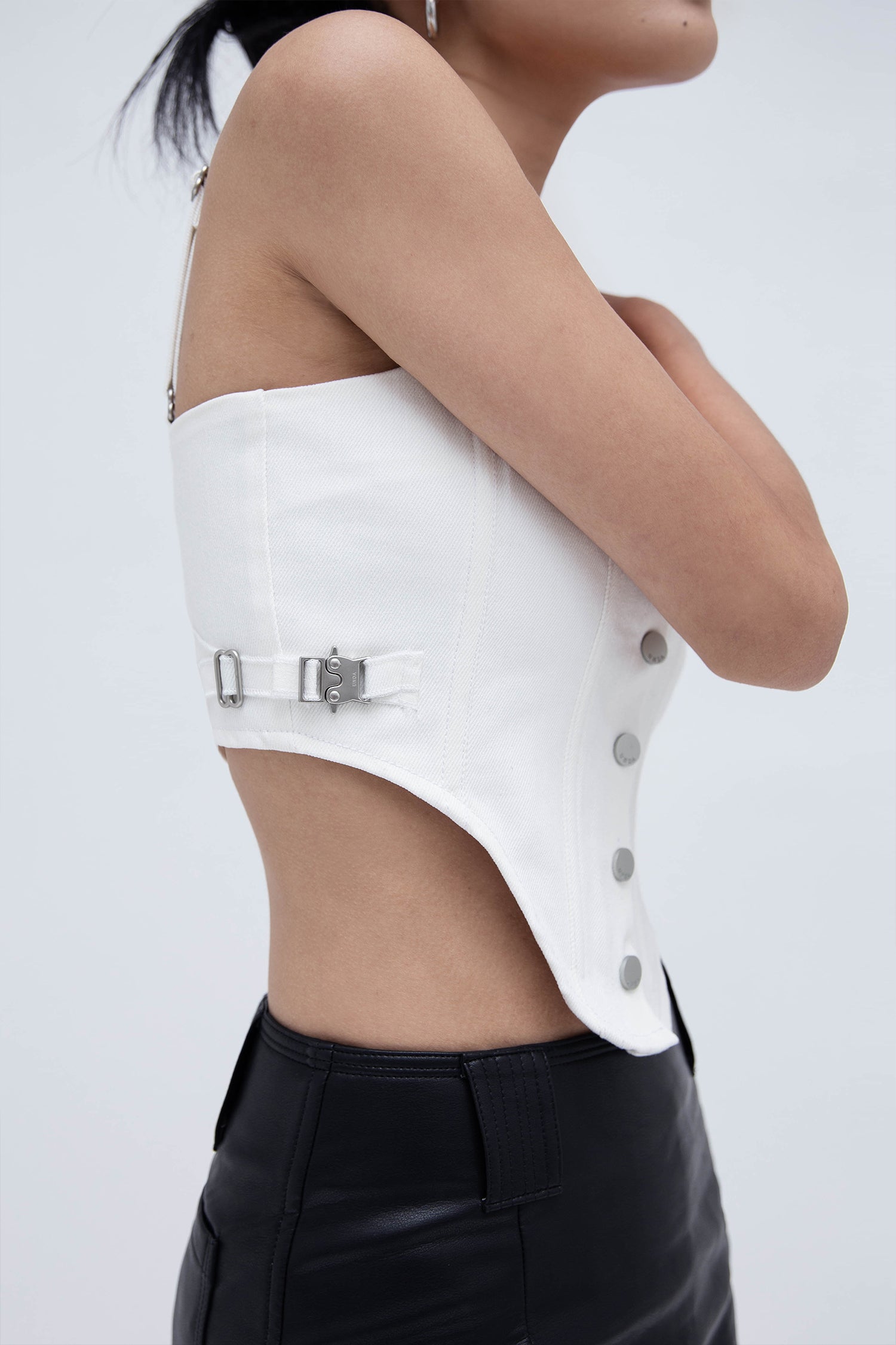 DENIM CORSET - WHITE