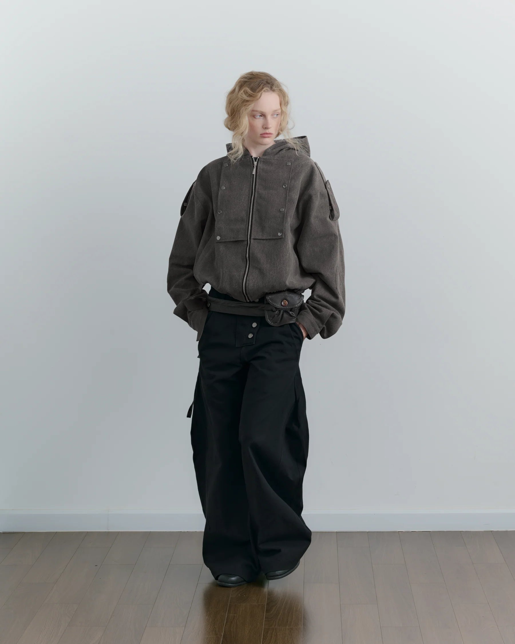 Hooded Work Jacket [Stone Brown]