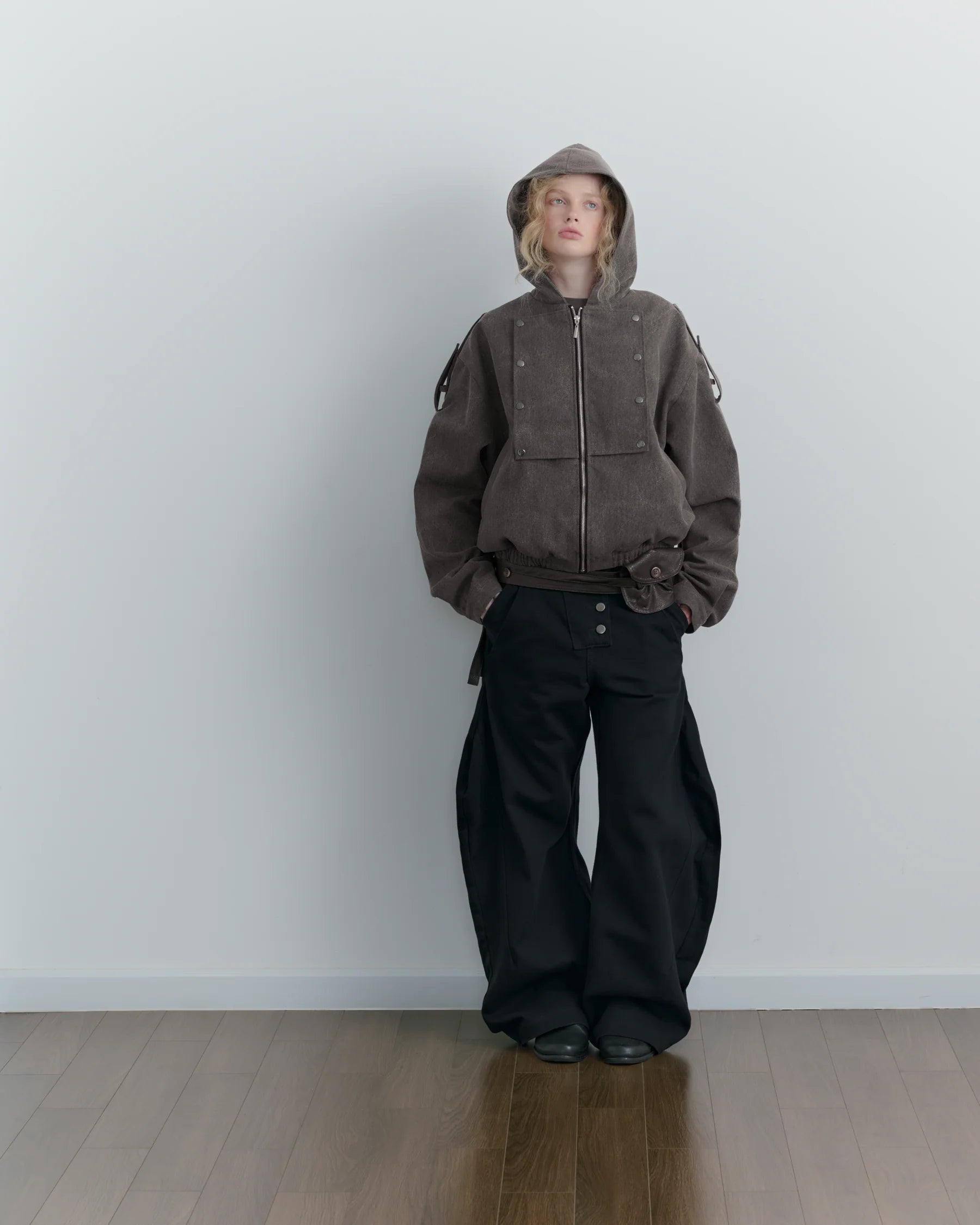 Hooded Work Jacket [Stone Brown]
