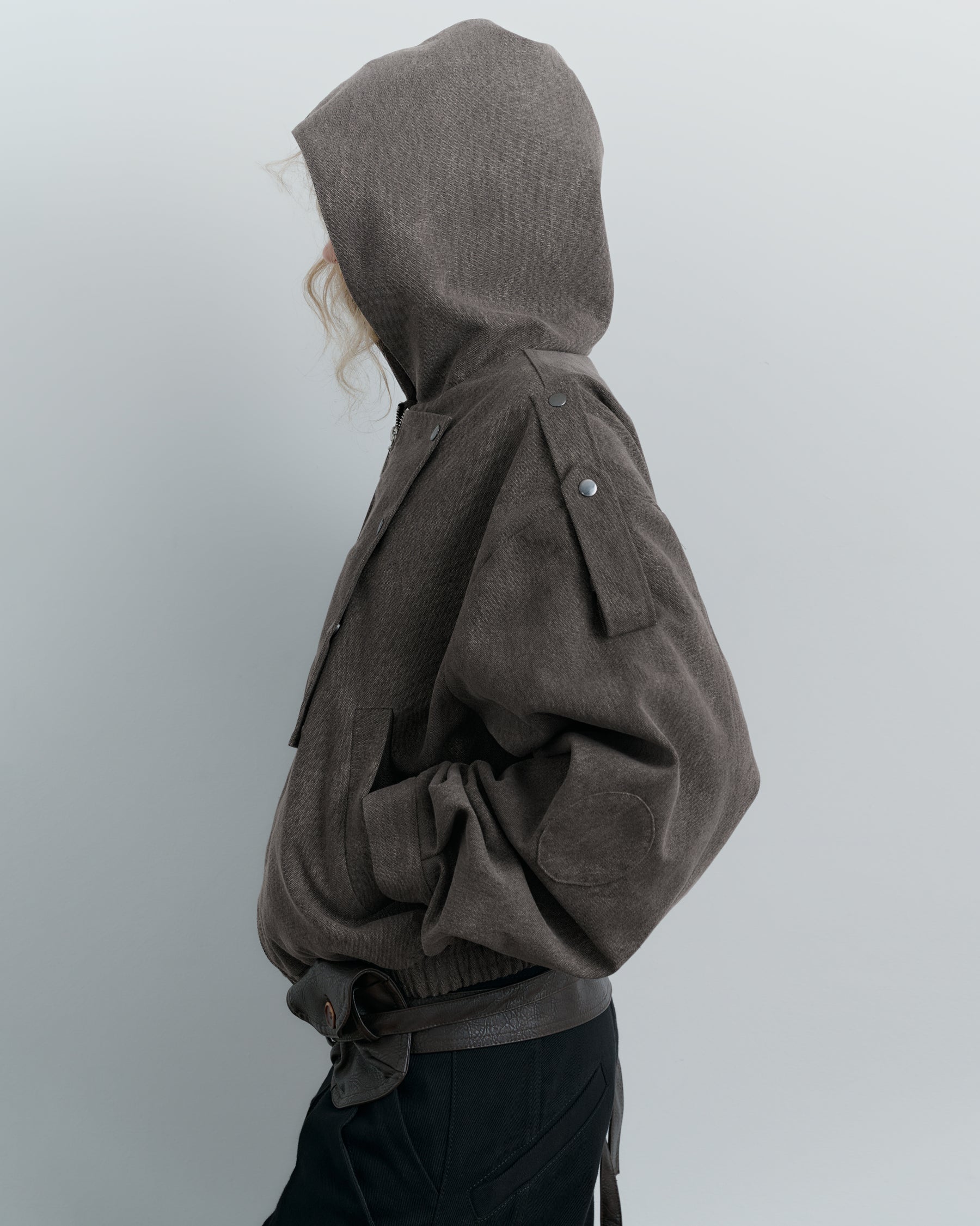 Hooded Work Jacket [Stone Brown]
