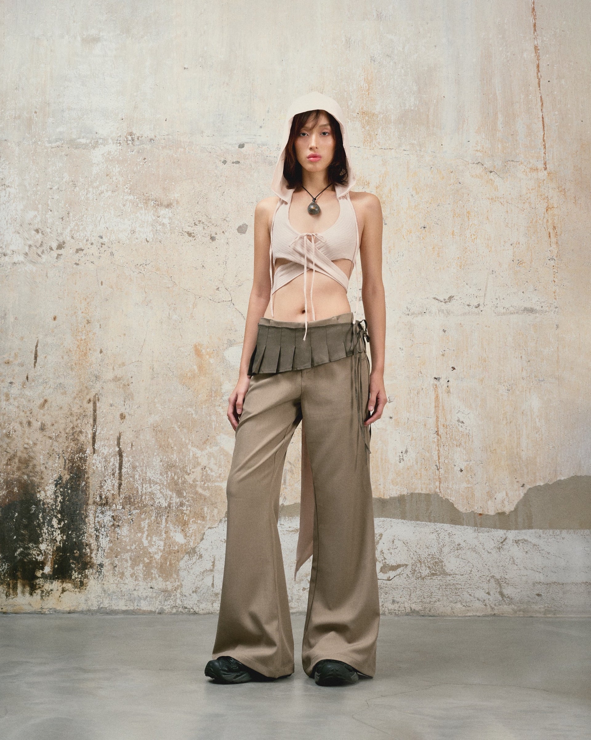 PLEATED SKIRT PANTS