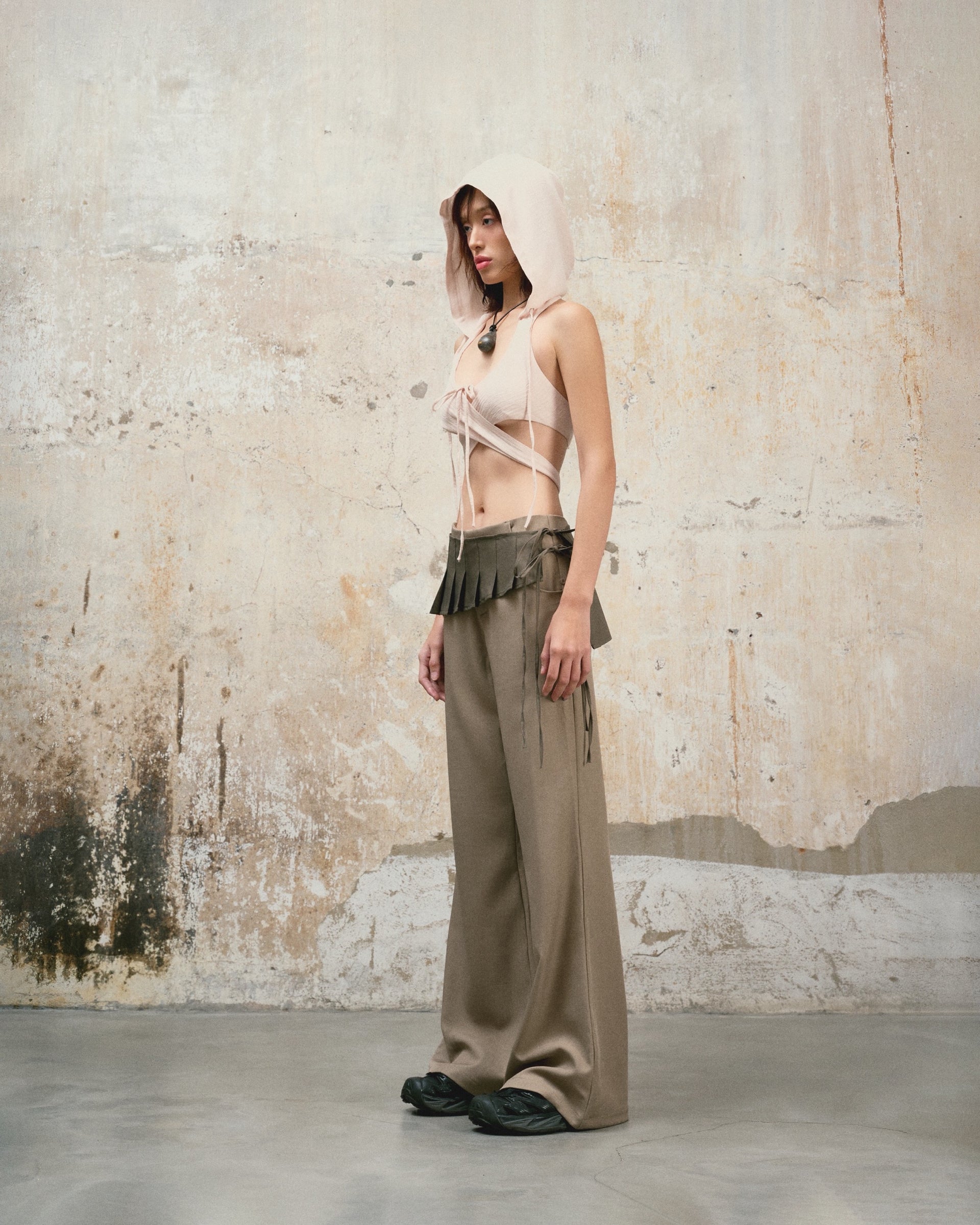 PLEATED SKIRT PANTS