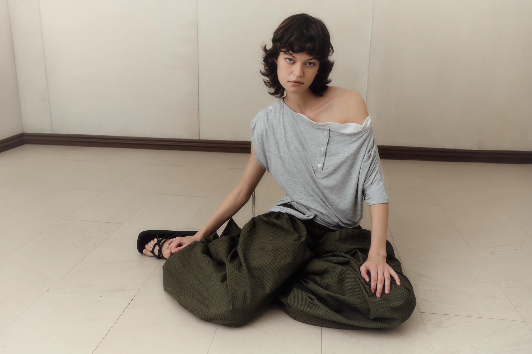 Batwing Top (Grey)
