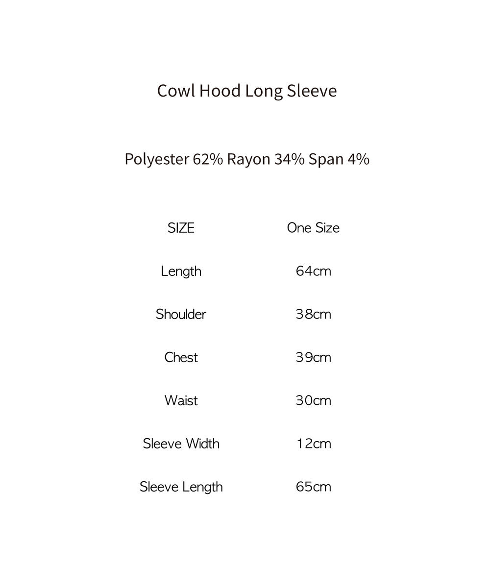 Cowl Hood Long Sleeve (Charcoal)