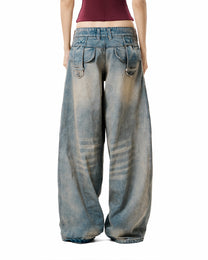 Asymmetry Denim Washed