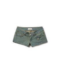 Loncho Washed Craft Denim Shorts
