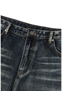 Legacy Wide Denim Pants (Dark Blue)