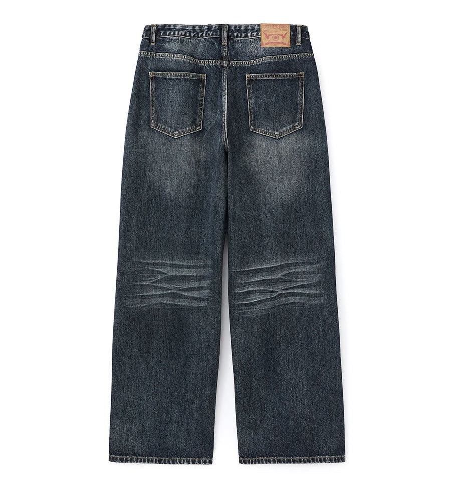 Legacy Wide Denim Pants (Dark Blue)