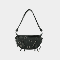 Eyelet Lace Bag - Small (Black)