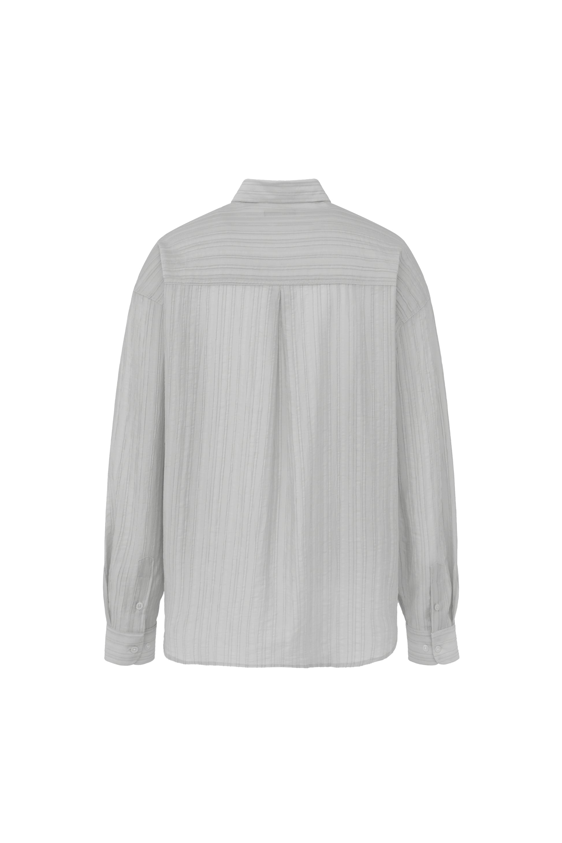 Summer Tencel Stripe Shirt Gray