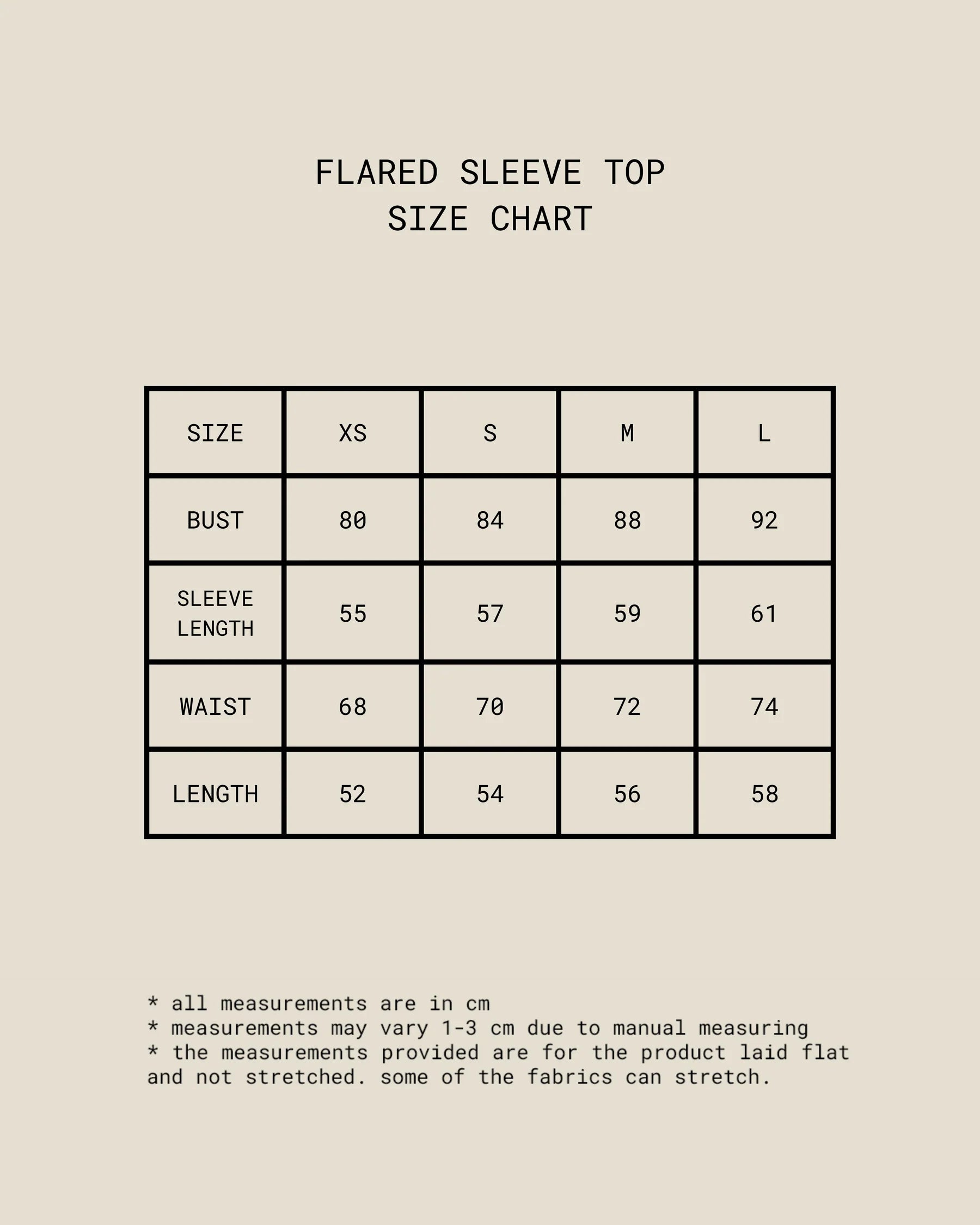 Flared Sleeve Top (Black)