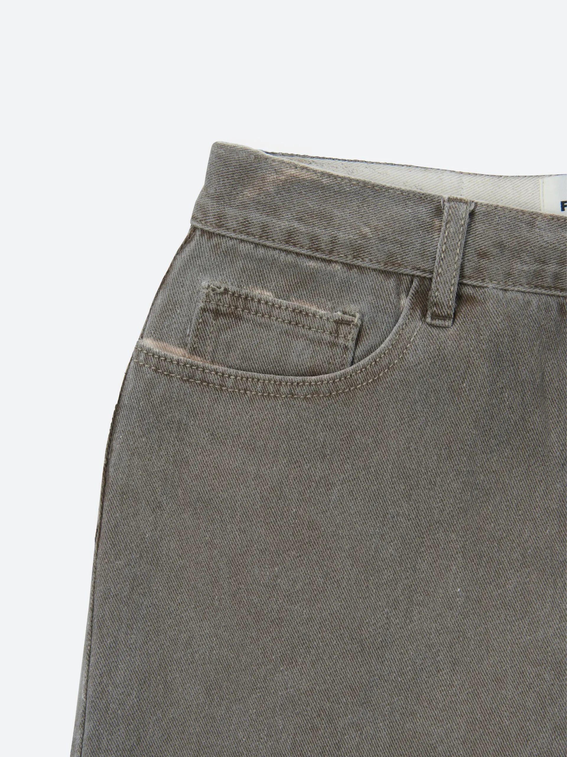 FRAGILE® Brown Dyed Baggy Denim