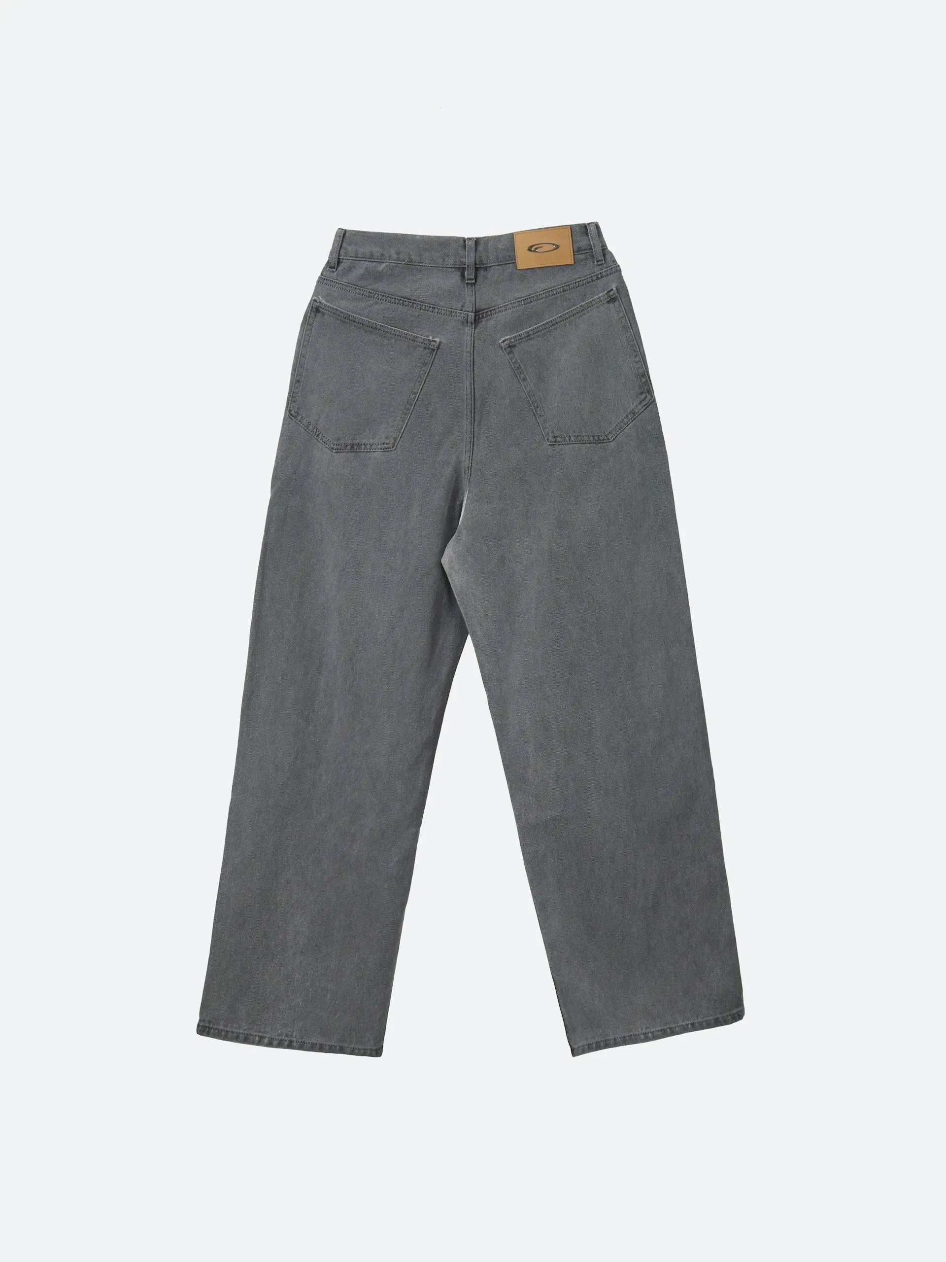 FRAGILE® Gray Dyed Baggy Denim