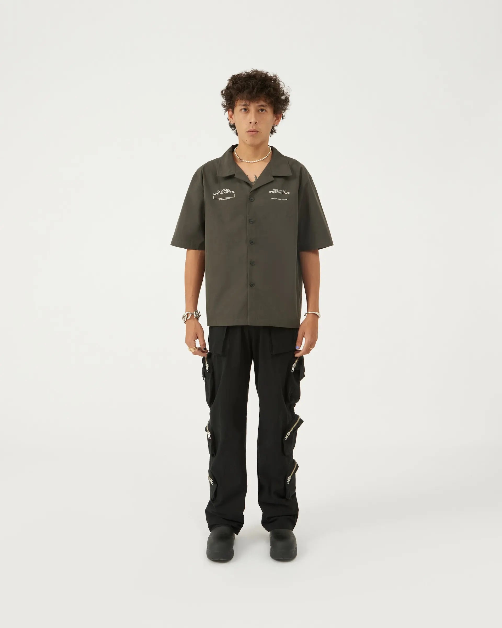 FRAGILE® 12P Cargo Pants / Black