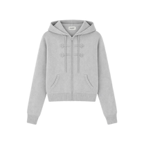Odette Knit Hoodie (Grey)