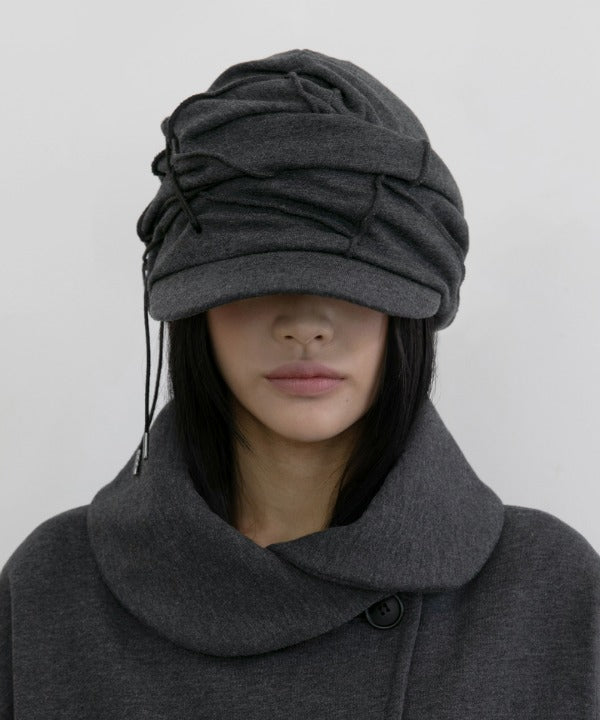 Soi Draped Cap (Charcoal)