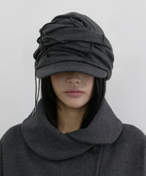 Soi Draped Cap (Charcoal)
