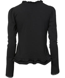 Muta Frill Puff T-Shirt Long Sleeve (Black)