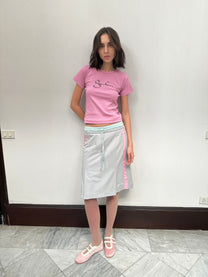 Court Panel Skirt (Light Grey)