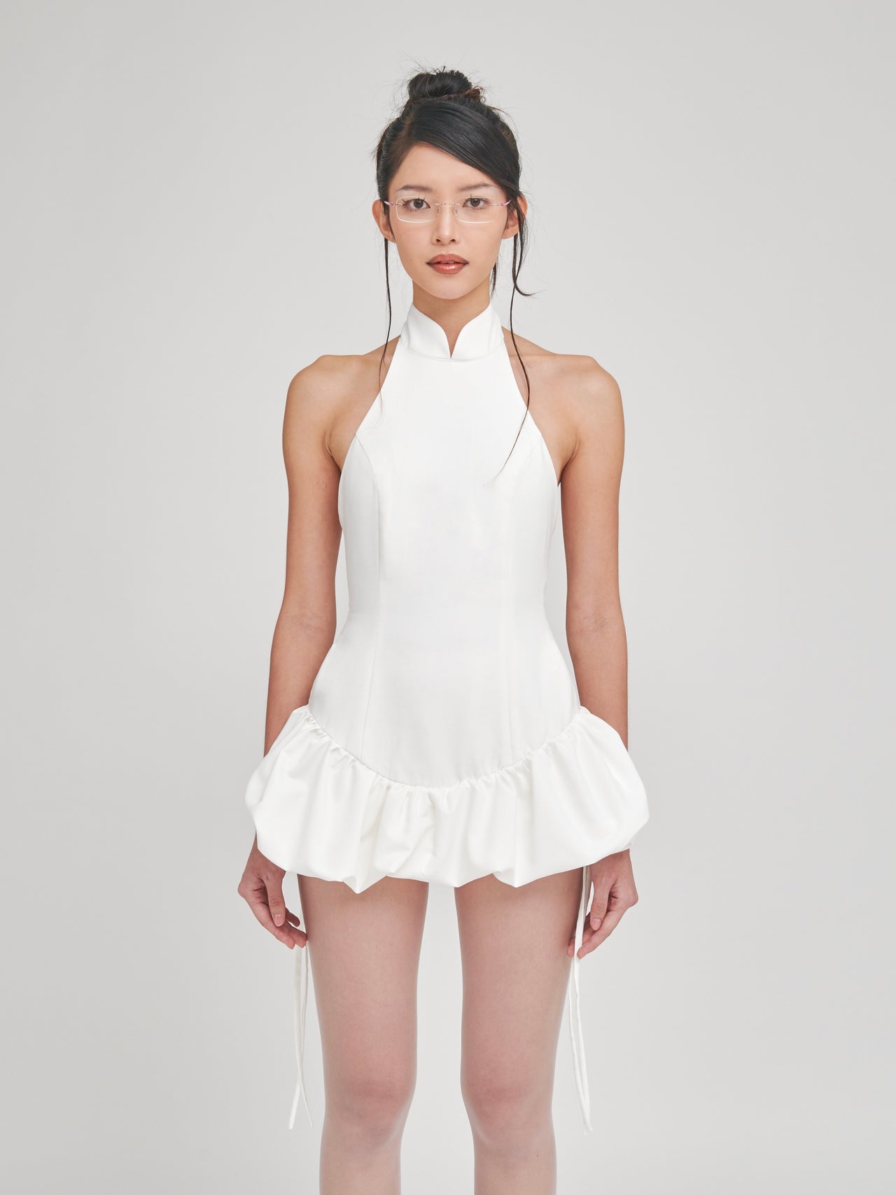 Damsel Qipao Dress - White