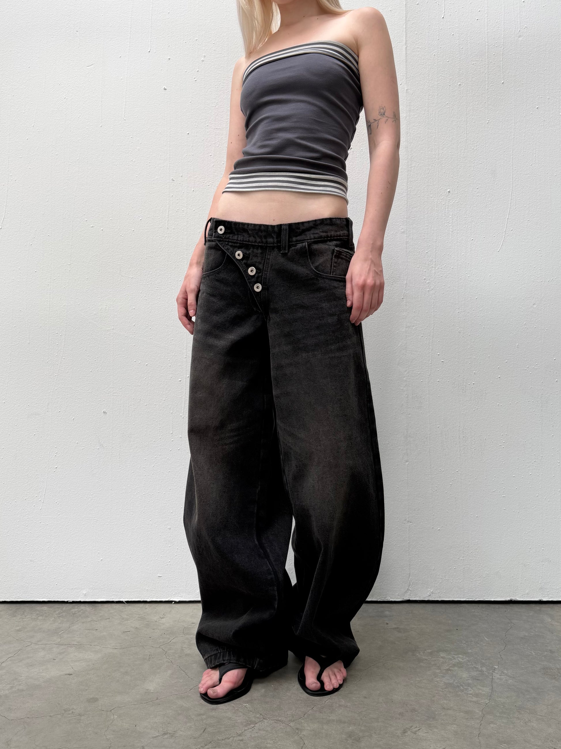 Asymmetry Denim Washed