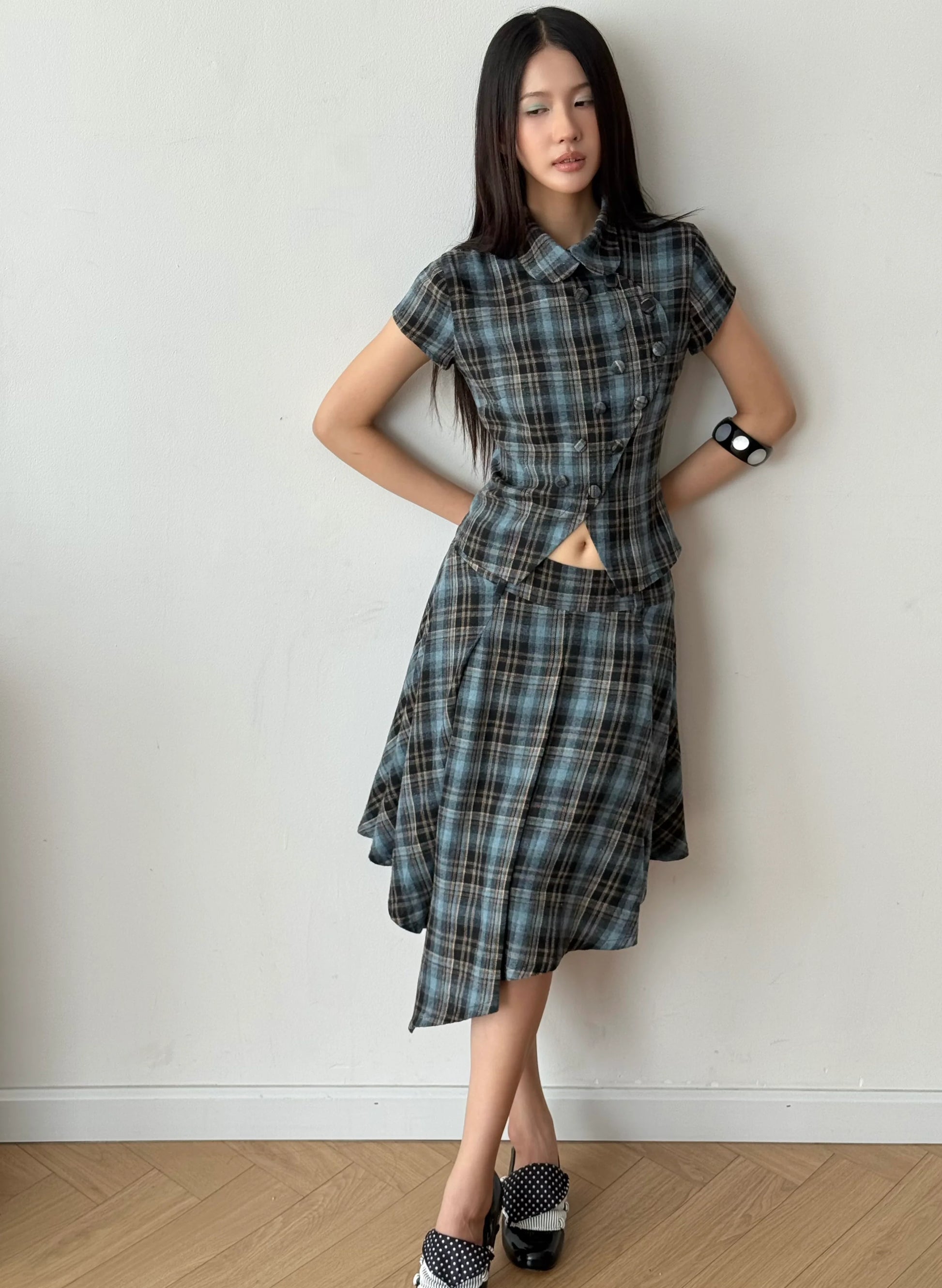Lana Shirt (Blue Plaid)