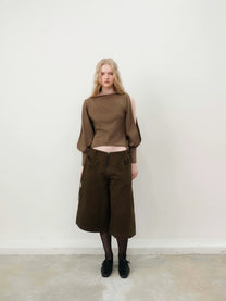 Garter Long Sleeve (Olive Brown)