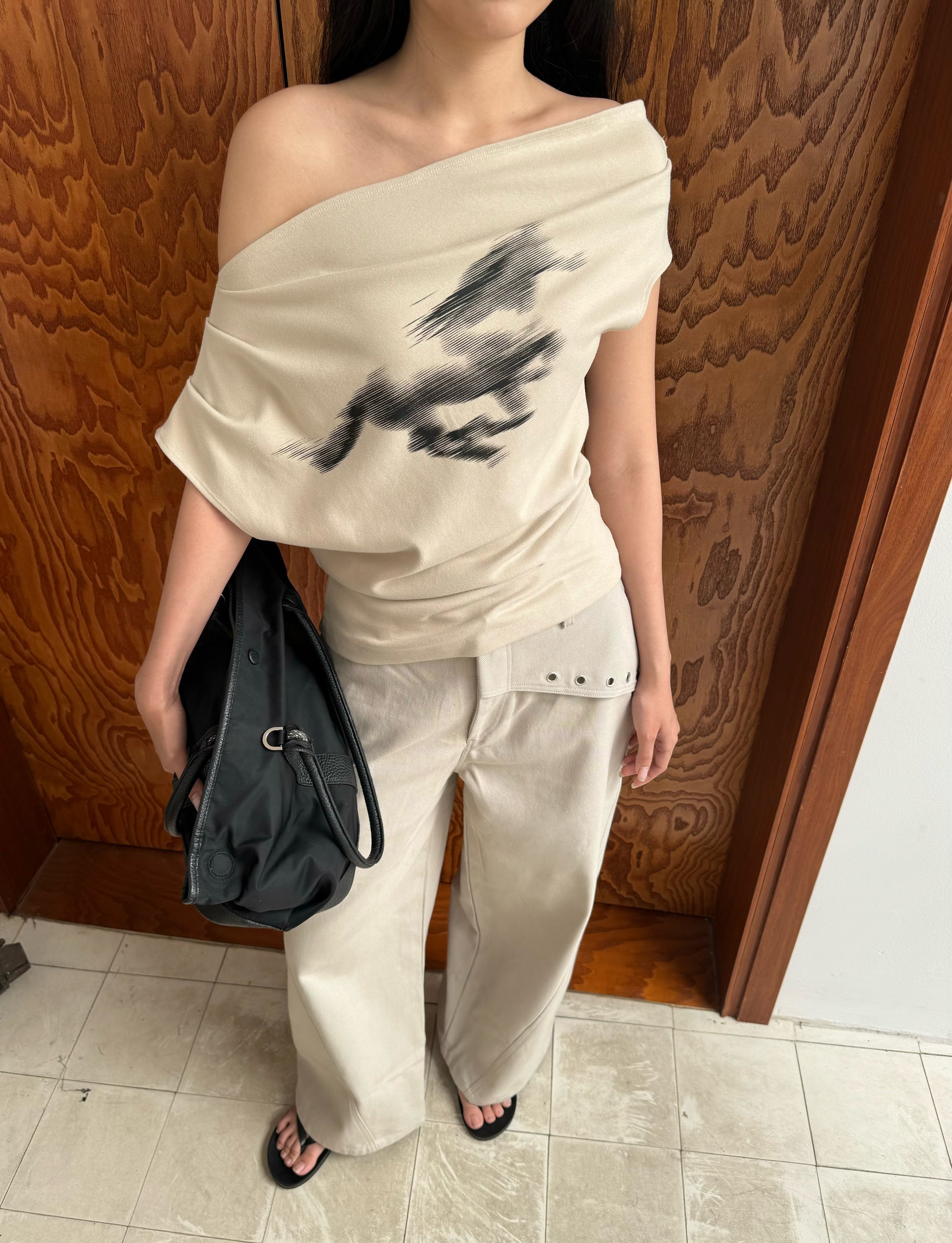 Horse Tee Beige